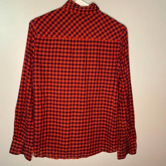 J crew checked plaid boy fit button down top blouse size 2 - Picture 7 of 7